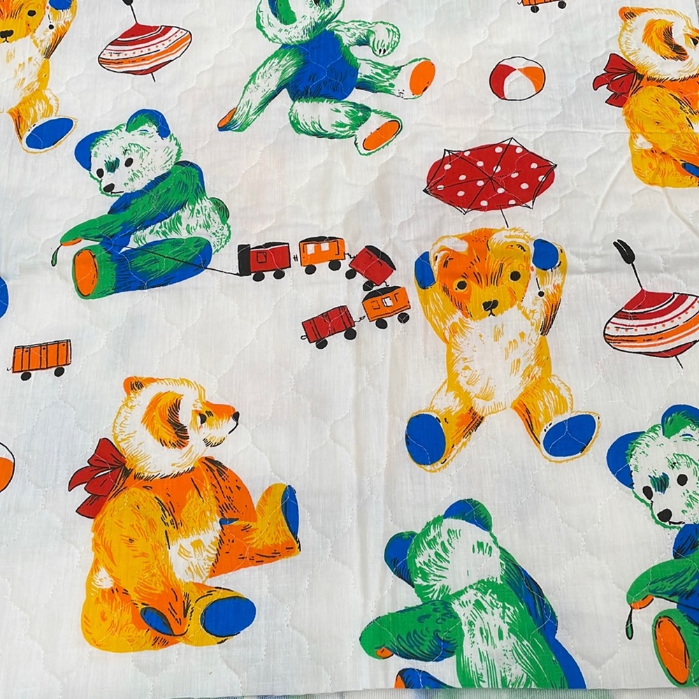 Vintage bears and toys fabric